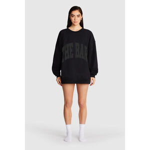 Women's THE BAR Black Crew Neck Sweatshirt L